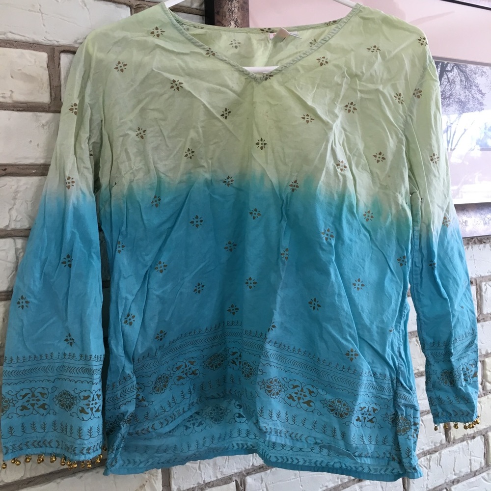 Billblass Blue and Green Small Shirt